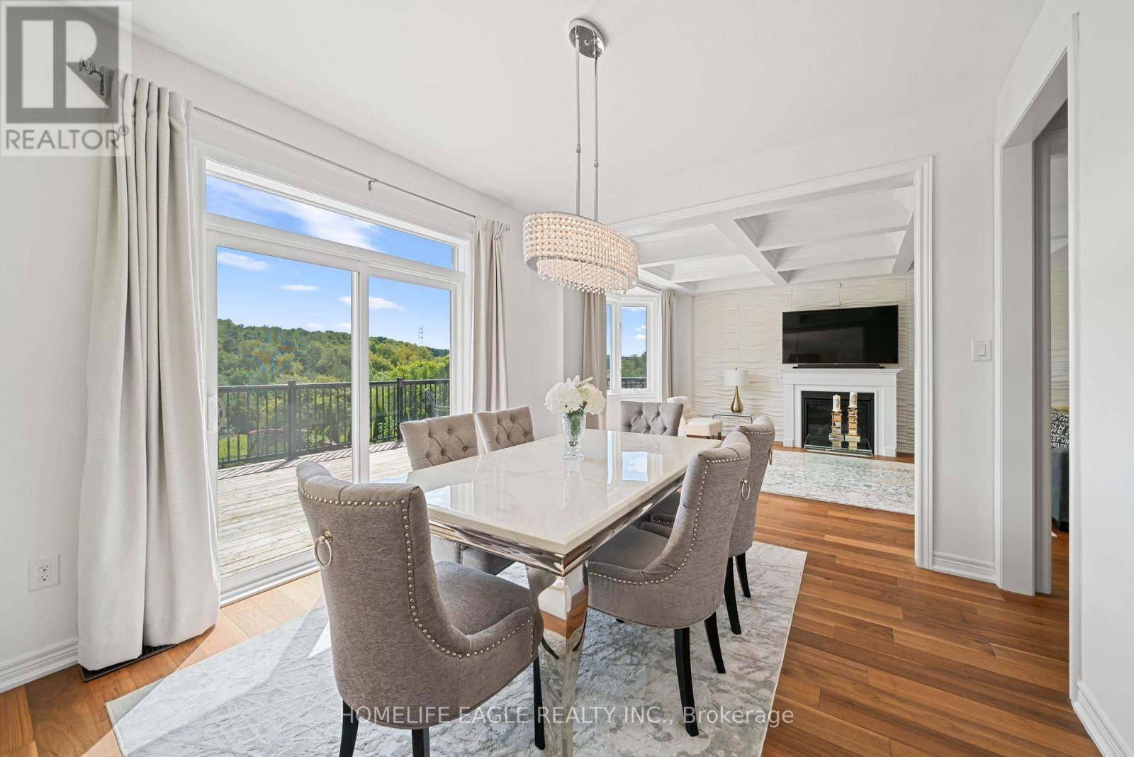 545 Clifford Perry Place, Newmarket, ON - Indoor Photo Showing Dining Room With Fireplace