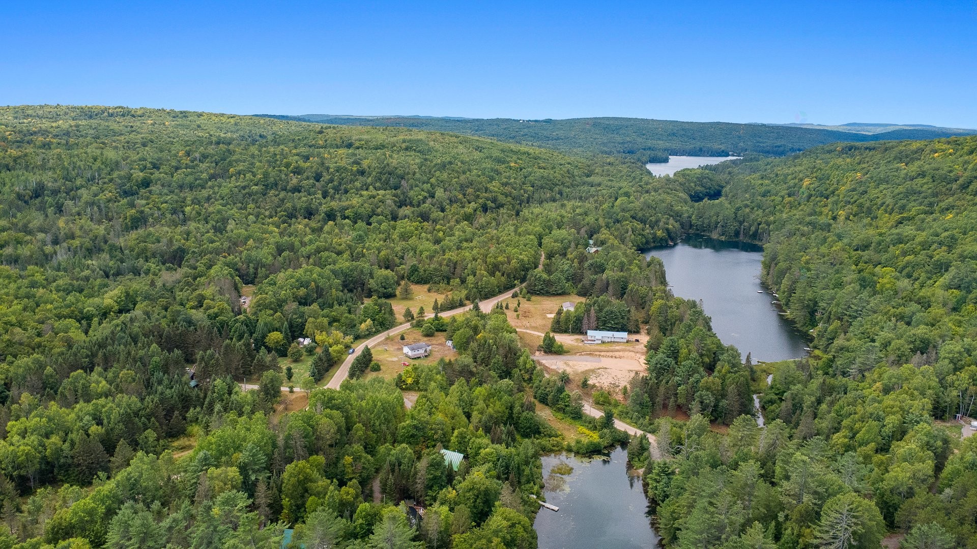 Aerial View - 211 Ch. Stephens, Otter Lake, QC - Outdoor With Body Of Water With View