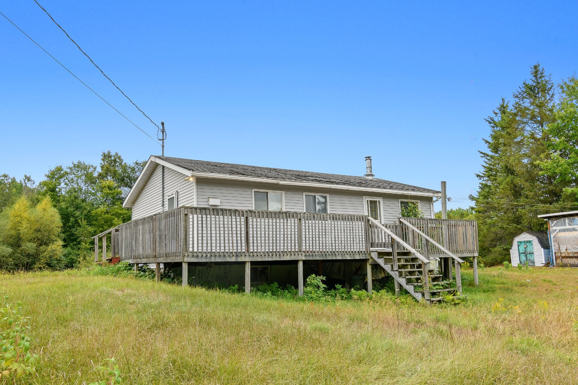 Front of Structure - 211 Ch. Stephens, Otter Lake, QC - Outdoor With Deck Patio Veranda