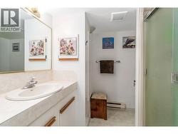 Full bathroom in basement. -