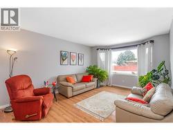 Bright front sunken living room. -