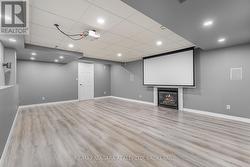 Home Theatre room w/ Gas Fireplace -