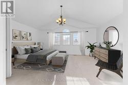 Spacious primary suite w/ cathedral ceiling -