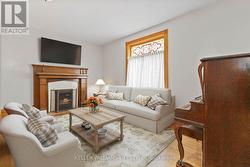 Room is virtually staged -