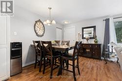 Bright and open dining room. -