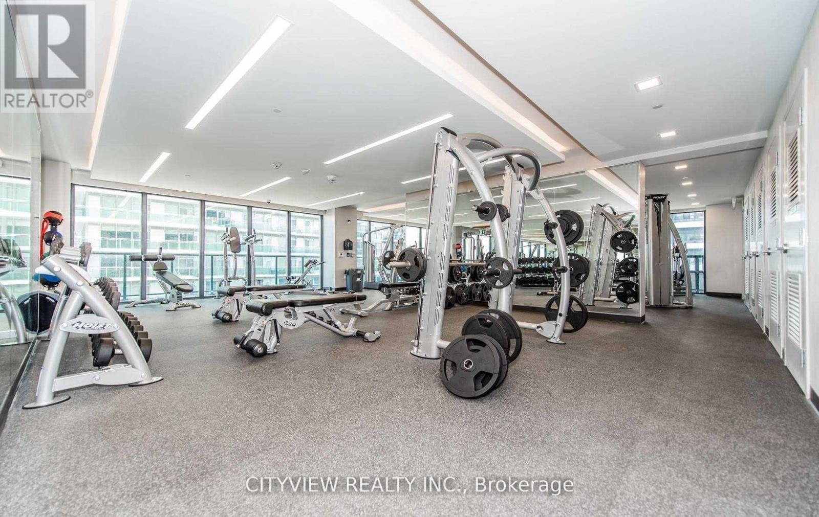 3908 - 20 Shore Breeze Drive, Toronto, ON - Indoor Photo Showing Gym Room