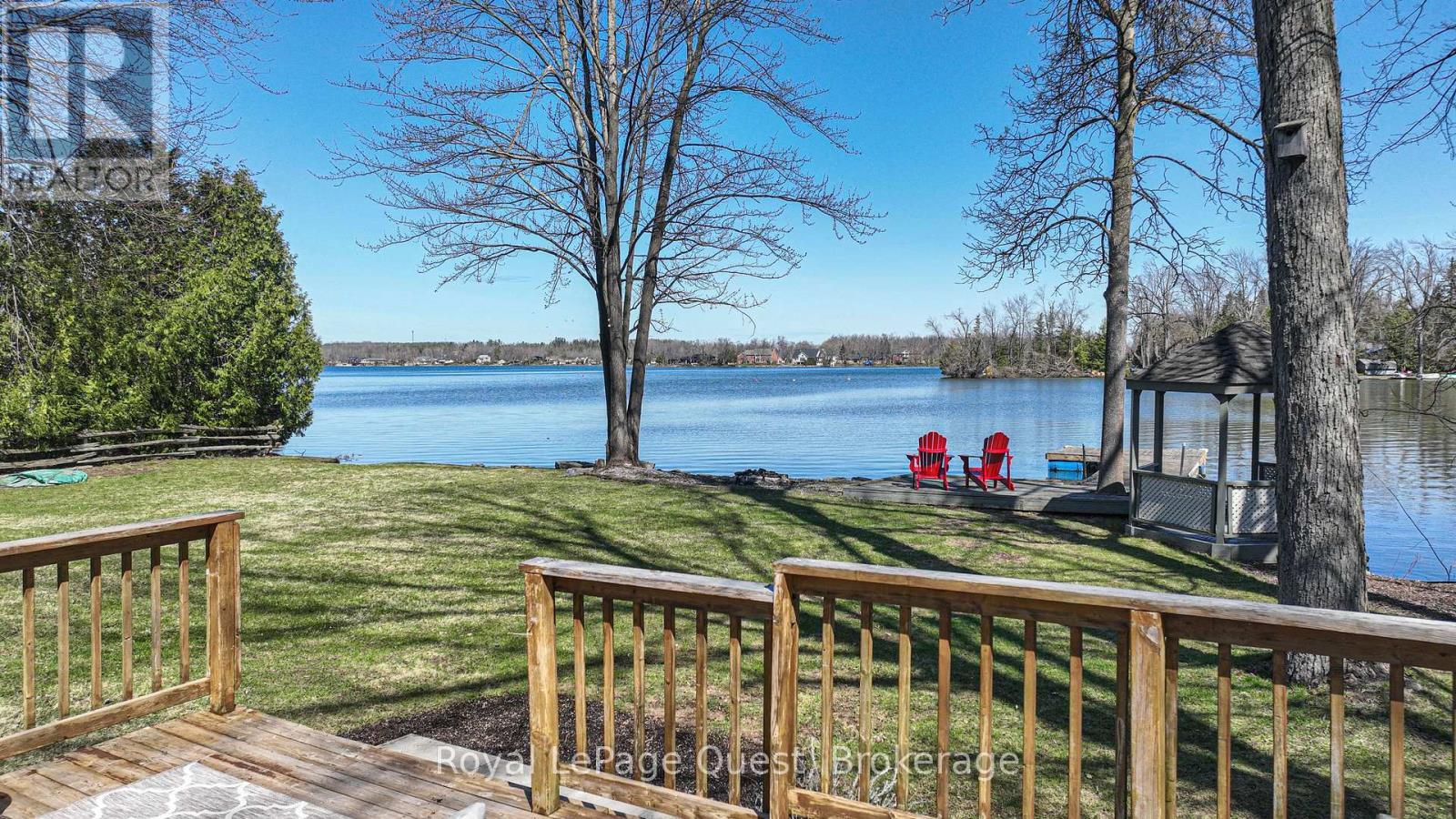 4304 Plum Point Road, Ramara, ON - Outdoor With Body Of Water With Deck Patio Veranda With View