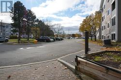 View of visitor parking spots from the entrance -