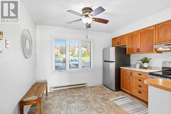 Large eat-in kitchen offers ample storage -