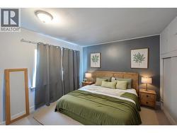 Primary bedroom digitally staged -