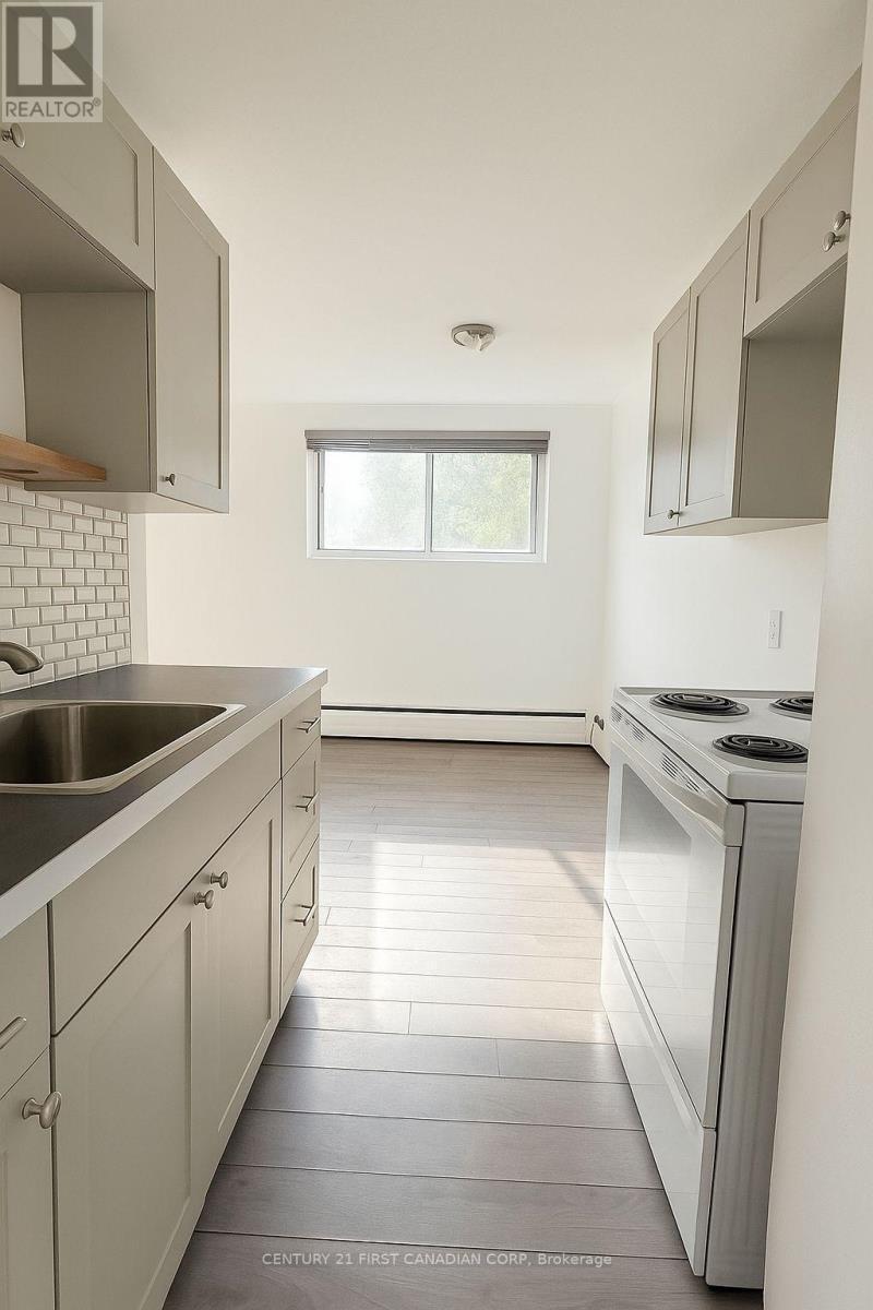 312 - 1830 Dumont Street, London East (East H), ON - Indoor Photo Showing Kitchen With Double Sink