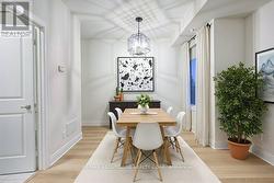 Virtually staged dining room -