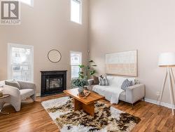 a Gas fireplace & lots of windows for brightness! -