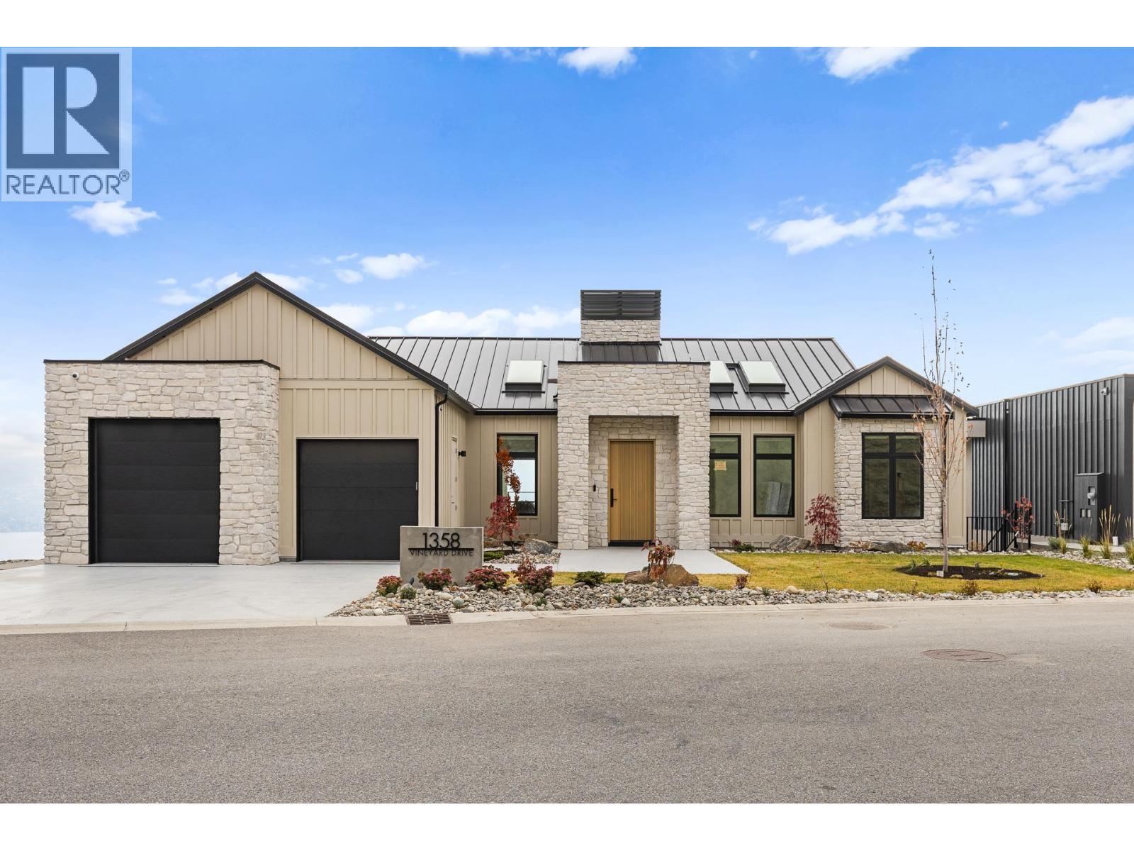 Welcome to Modern Family Farmhouse living - 1359 Vineyard Drive, West Kelowna, BC - Outdoor With Facade