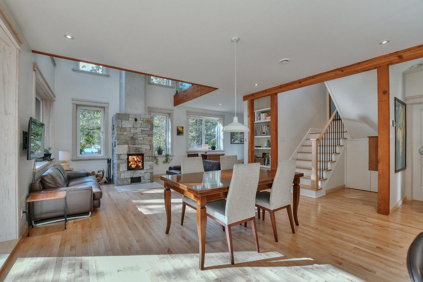 Vue d'ensemble - 2466 Rue St-Adolphe, Val-David, QC - Indoor With Fireplace