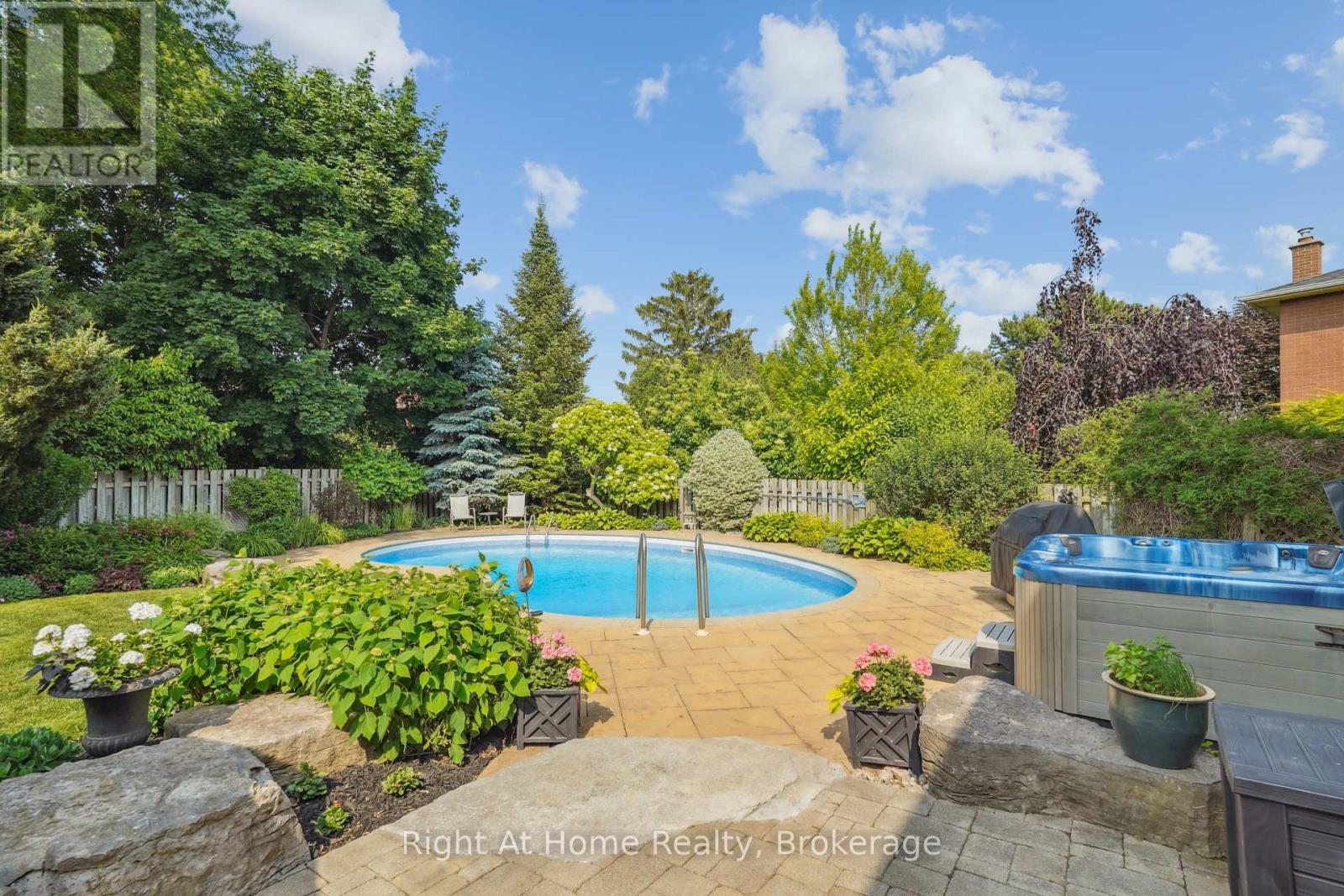 1445 Golden Meadow Trail, Oakville (Fa Falgarwood), ON - Outdoor With In Ground Pool With Backyard