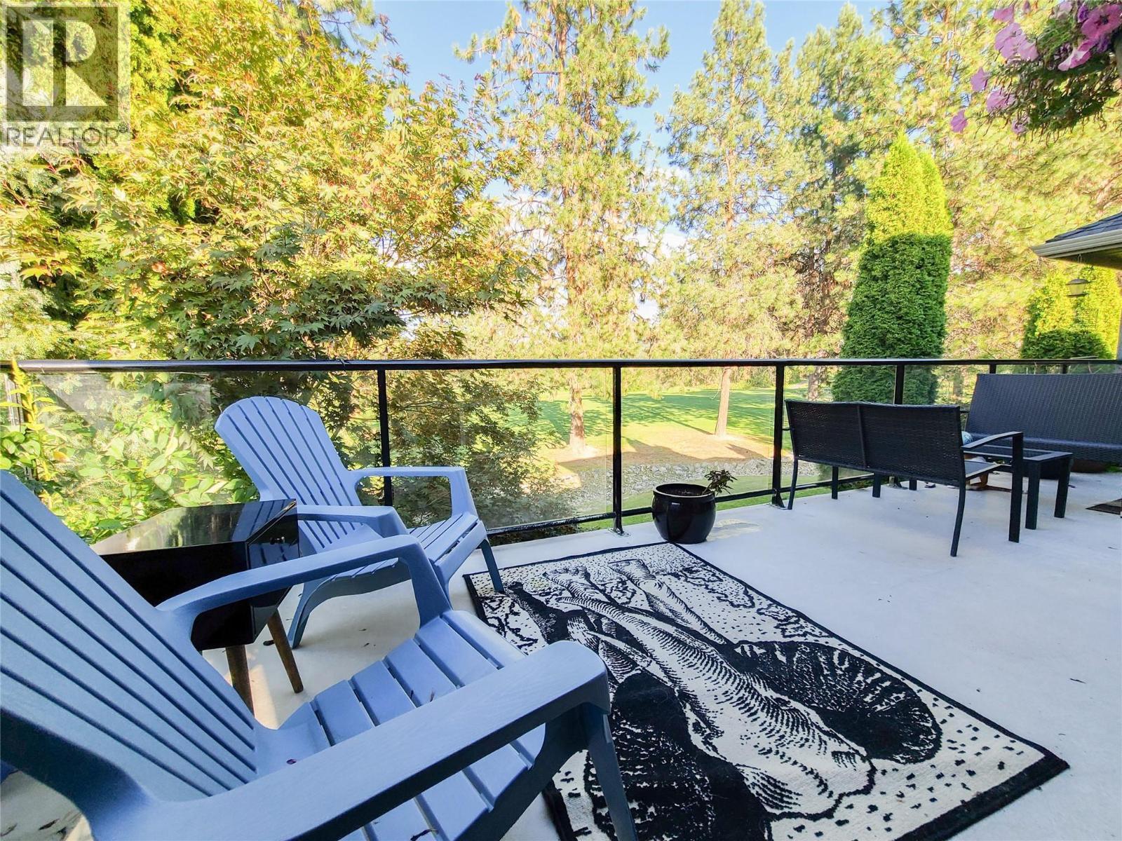 sitting area outside the master bedroom - 3897 Gallaghers Grange, Kelowna, BC - Outdoor With Exterior