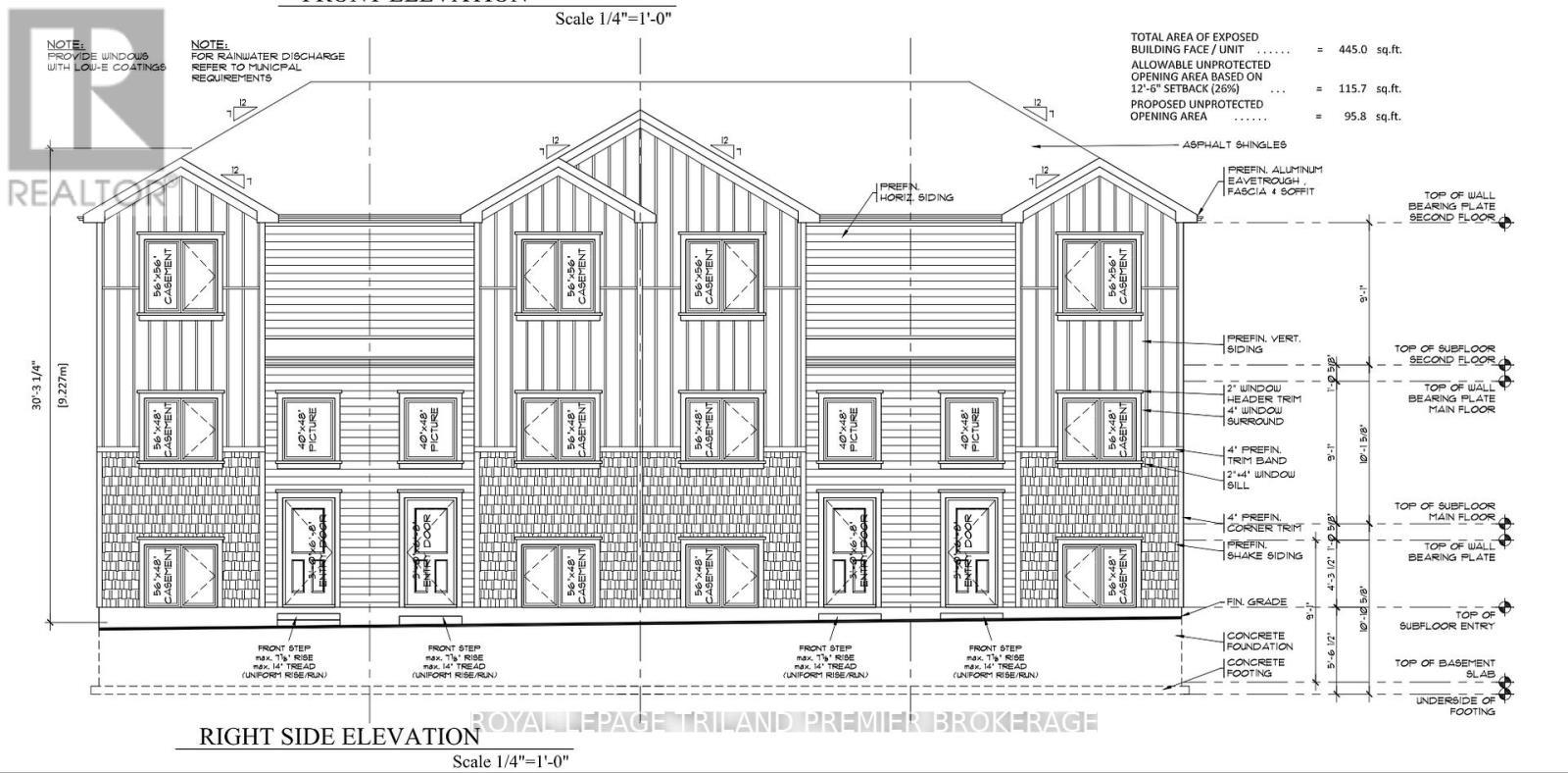 PROPOSED FRONT ELEVATION - 419 Base Line Road E, London South (South G), ON