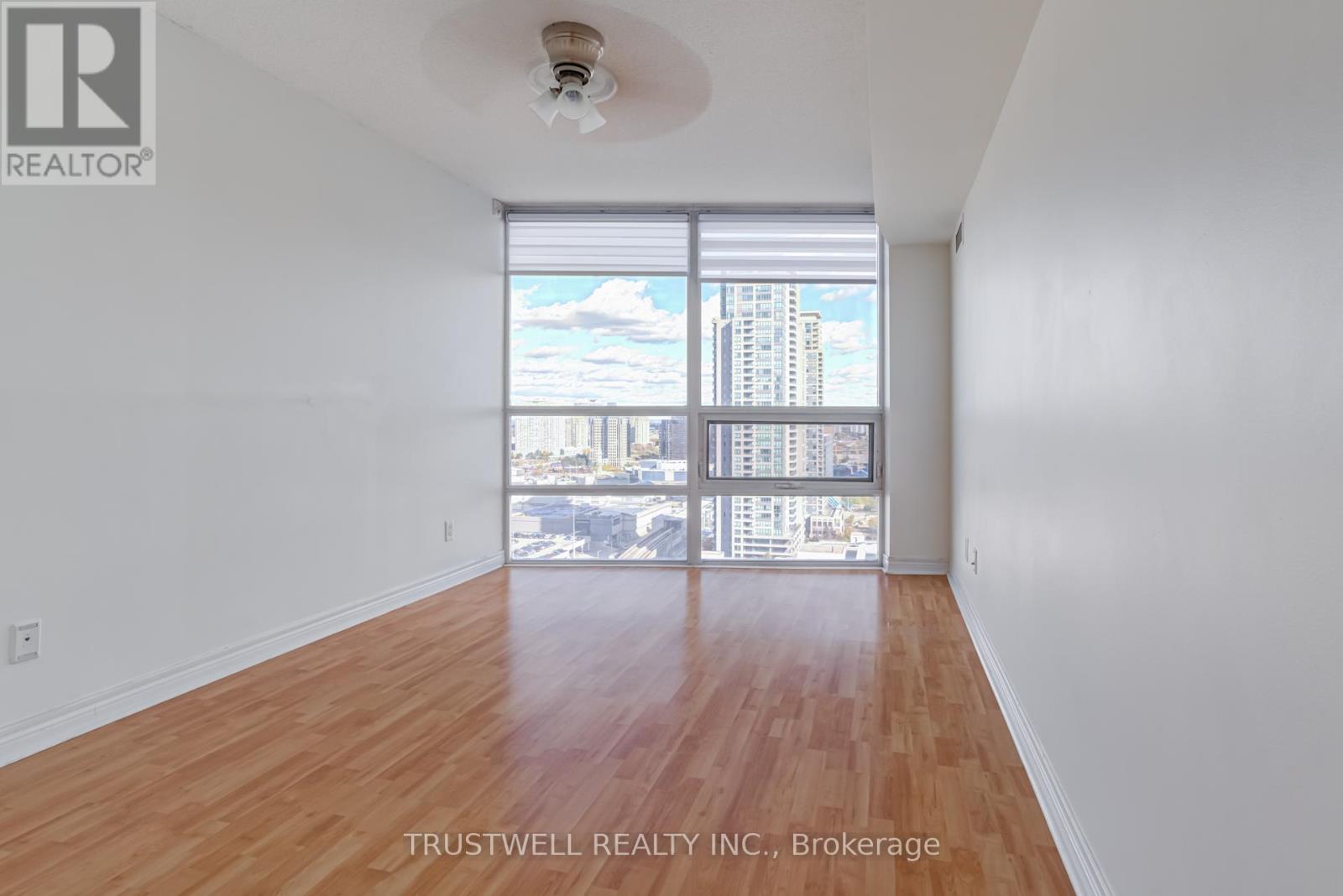 Primary Bedroom with Floor to Ceiling Windows - 2007 - 83 Borough Drive, Toronto, ON - Indoor Photo Showing Other Room
