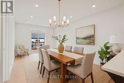 Virtually staged dining area -