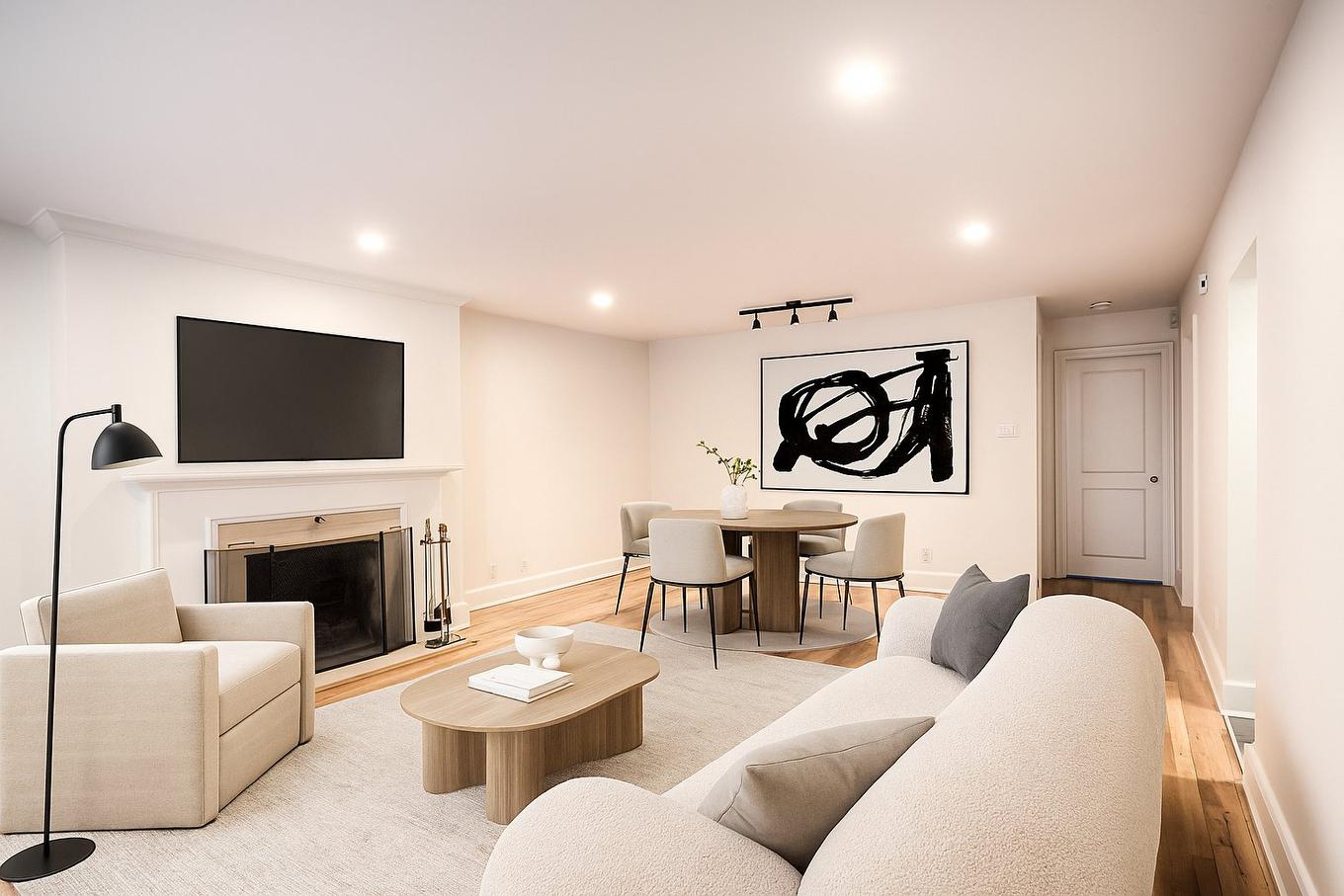 Salon - 3485 Rue Durocher, Montréal (Le Plateau-Mont-Royal), QC - Indoor Photo Showing Other Room With Fireplace