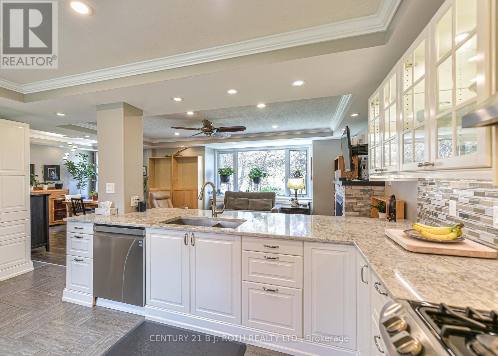 Upper Kitchen - 16 First Street, Orillia, ON - Indoor Photo Showing Kitchen With Double Sink With Upgraded Kitchen
