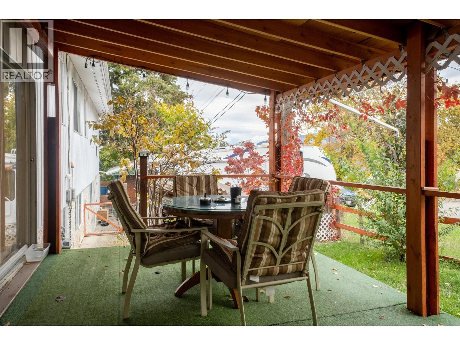 Covered Patio at the back - 1801 Mission Road, Vernon, BC - Outdoor With Deck Patio Veranda With Exterior