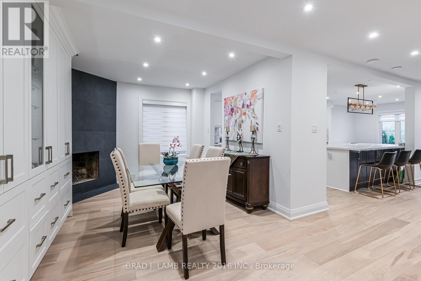 Bed 1 - 54 Campbell Avenue, Vaughan, ON - Indoor Photo Showing Dining Room With Fireplace