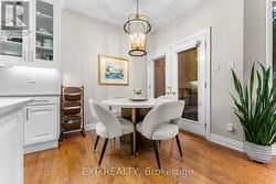 Breakfast area and backyard entry -