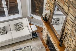 2-Storey stone fireplace -