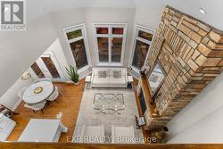 Great room and breakfast from loft -