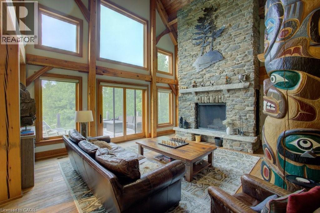 8429 Poplar Sideroad, Clearview, ON - Indoor Photo Showing Living Room With Fireplace