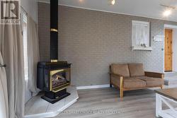 Cozy natural gas fireplace. -