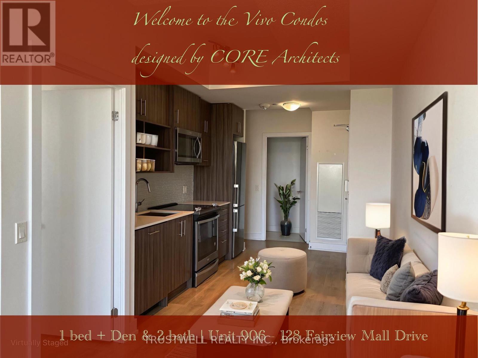 906 - 128 Fairview Mall Drive, Toronto, ON - Indoor Photo Showing Kitchen