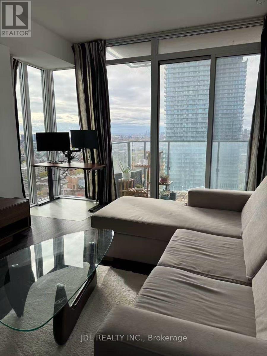 2905 - 75 St Nicholas Street, Toronto, ON - Indoor Photo Showing Living Room