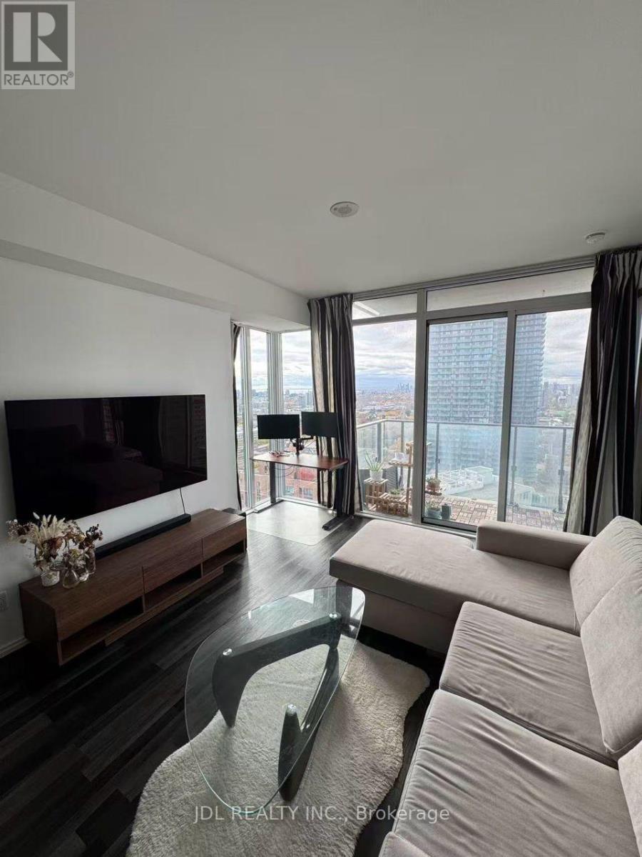 2905 - 75 St Nicholas Street, Toronto, ON - Indoor Photo Showing Living Room