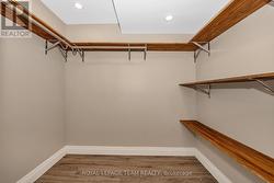 walk in closet in basement -