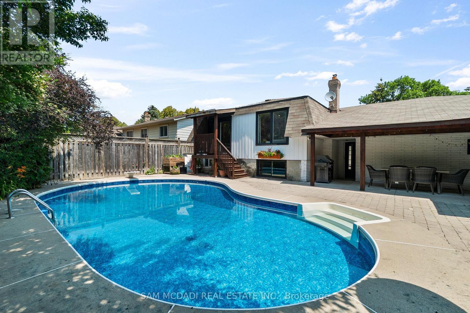 496 Seymour Drive, Oakville, ON - Outdoor With In Ground Pool