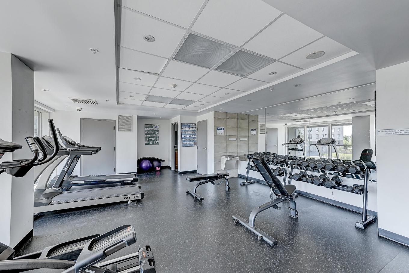 Exercise room - 109-7620 Boul. Marie-Victorin, Brossard, QC - Indoor Photo Showing Gym Room