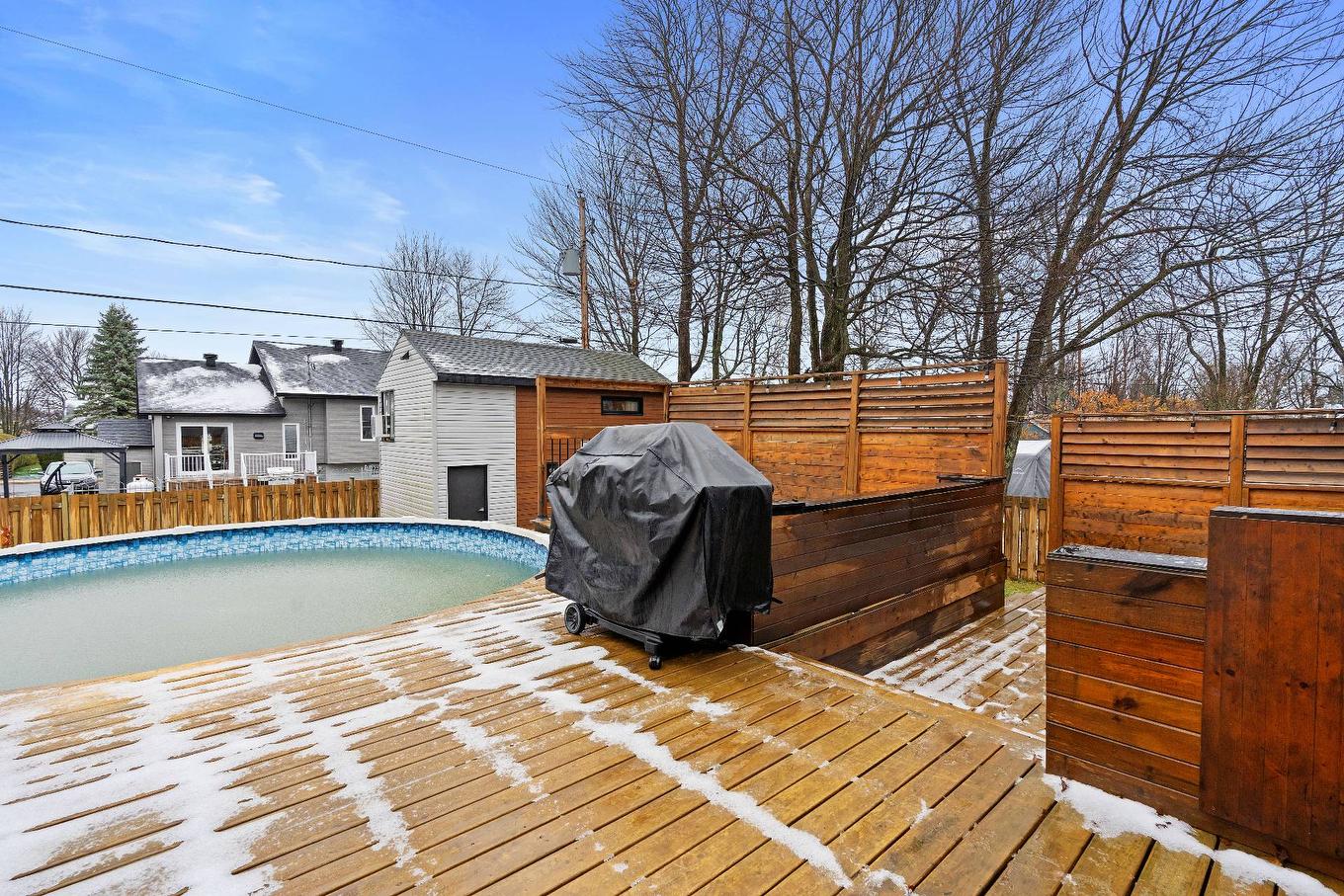 Balcony - 68 Rue Buteau, Lévis (Les Chutes-De-La-Chaudière-Ouest), QC - Outdoor With Above Ground Pool