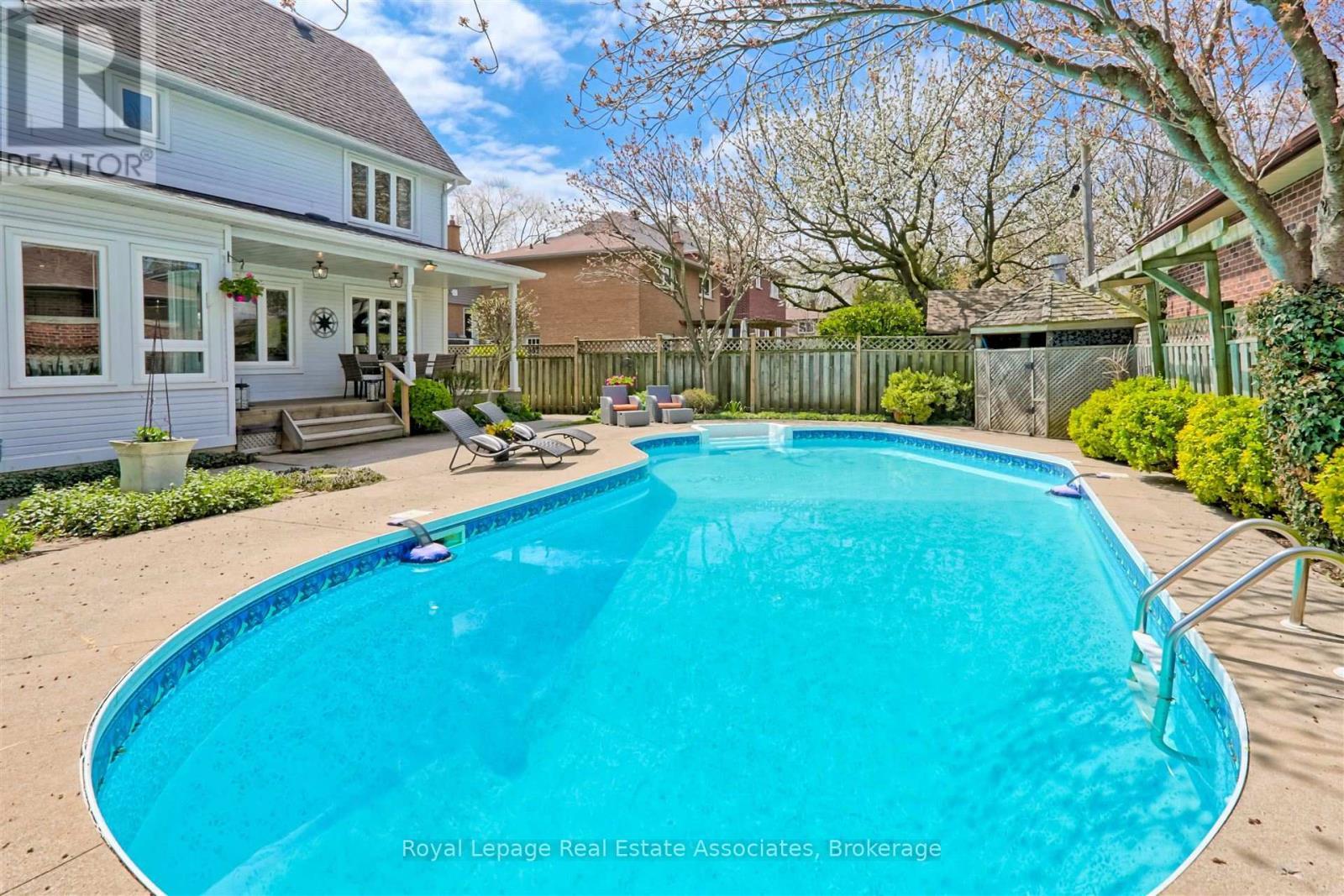 599 Lakeside Avenue, Mississauga, ON - Outdoor With In Ground Pool With Deck Patio Veranda With Backyard