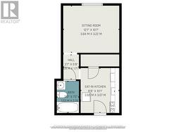 Main floor studio unit floorplan -