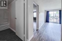 Hall to living room view -