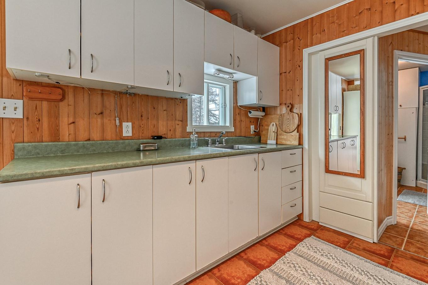 Cuisine - 135 Ch. Bisson N., Amherst, QC - Indoor Photo Showing Kitchen With Double Sink