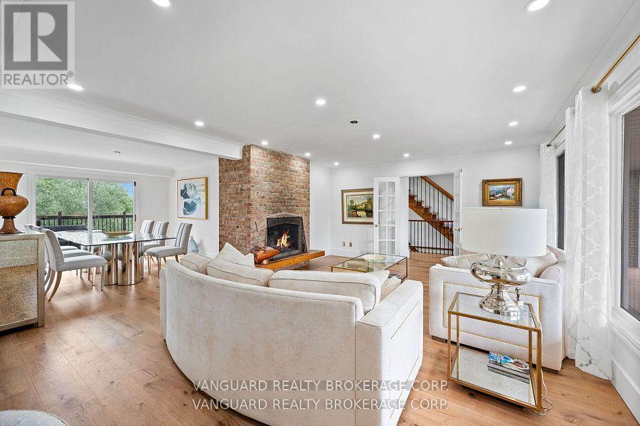 80 Kleins Crescent, Vaughan, ON - Indoor Photo Showing Living Room With Fireplace