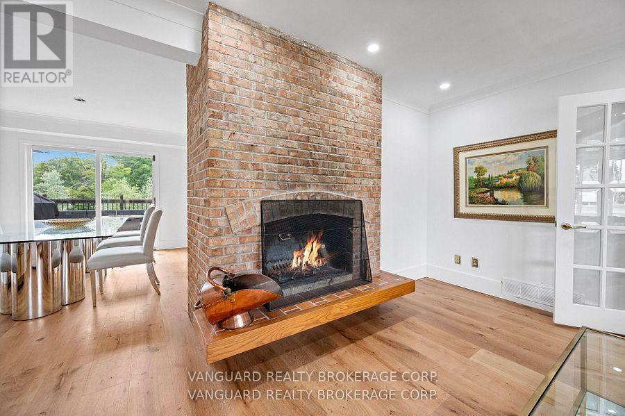 80 Kleins Crescent, Vaughan, ON - Indoor Photo Showing Living Room With Fireplace