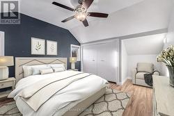 Virtually staged bed -