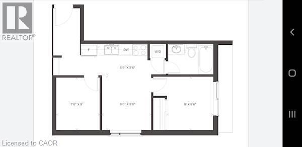 View of floor plan / room layout - 275 Larch Street Unit# F313, Waterloo, ON - Other