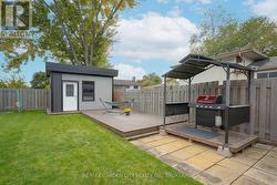 Modern shed with metal roof -
