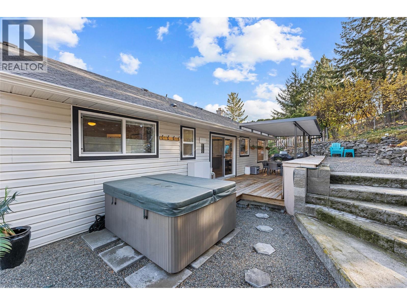 Stargaze from the hot tub. - 3380 Mciver Road, West Kelowna, BC - Outdoor With Deck Patio Veranda With Exterior